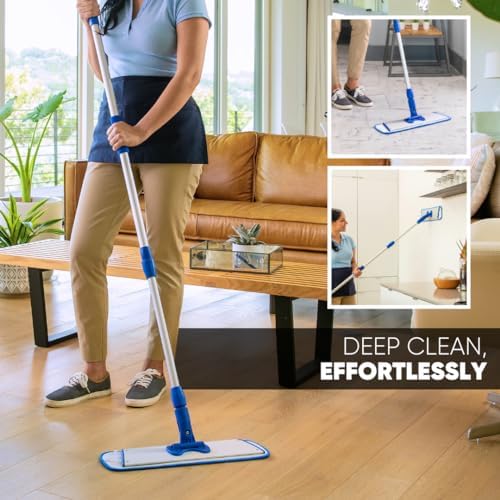 Microfiber Wholesale 18 inch Microfiber Mop Pads - Machine Washable, Reusable, Refills & Replacement Wet Mop Heads Compatible with Any Microfiber Flat Mop System (18 Pack) - Image 4
