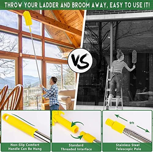 17FT Extendable Duster, 2-9 ft Extension Pole for High Ceilings - Image 5