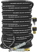 3/8" ID 4800PSI Pressure Washer Hose 200FT, Steel Wire Braided Hose Black by Unknown