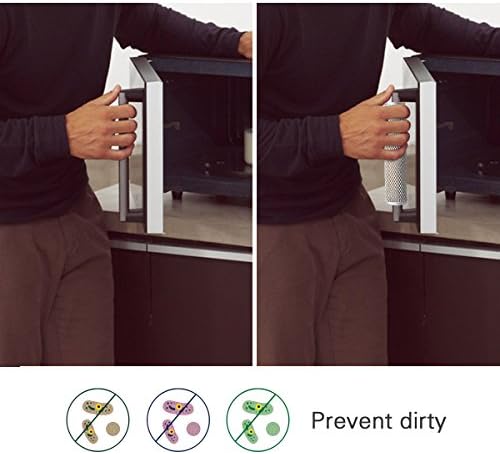 OUGAR8 Refrigerator Door Handle Covers Protective Electrical Kitchen Appliances Gloves Fridge Microwave Dishwasher Door Cloth Protector-Catches Drips,Fingerprints Dust Covers (8" L4 W, Gray Plush) - Image 2