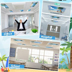 Wiooffen 6 Pcs Fluorescent Light Covers with 60 Magnets Decorative for Classroom Ceiling Light 4 x 2 Feet Magnetic Light Covers Filter Easy Install for Office Hospitals & Home (Windows Seascape) - Image 5