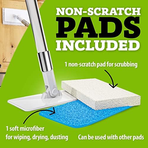 Wall Cleaner & Baseboard Cleaner with Handle—Wall Mop Cleaner & Baseboard Cleaner Mop for Easy Cleaning—Wall Cleaning Mop & Cleaning Tools for Baseboards + Cleaning pad & Microfiber Mop Cleaning Head - Image 5