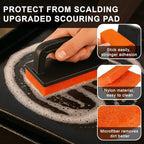 Griddle Cleaning Kit for Blackstone,11 Pieces Flat Top Grill Cleaning Kit with Grill Stone,Griddle Scraper,Scouring Pad and Handles,Cleaner Tool Set Griddle Accessories for Rusty Grills [Black+Orange] - Image 5
