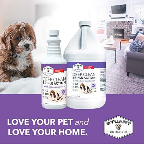 Stuart Pet Supply Co. Professional Strength Deep Clean (Gal.) 3X Carpet Cleaner Solution & Deodorizer, Concentrated Encapsulating Carpet Shampoo, Pet Odor & Dirty Carpet Cleaning Solution 128 fl oz. - Image 7