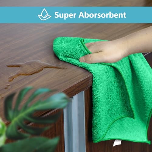 HOMEXCEL 8PK Microfiber Cleaning Cloth, Cleaning Rags for Home, 11.5x11.5in - Image 4