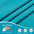Hiasan French Door Curtains Privacy, Turquoise, 52W x 40L, 1 Panel - Image 5