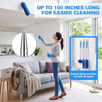 8 Pcs Microfiber Feather Duster Kit with Extension Pole - Image 3