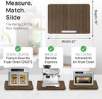 Ibyx Appliance Slider, Sliding Tray for Coffee Maker, 21 x 15 in, Brown - Image 5