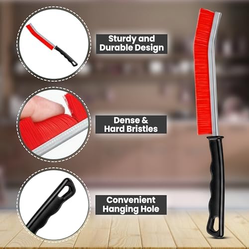 Crevice Cleaning Brush Set 3Pcs Hard Bristle Tools for Narrow Spaces - Image 4