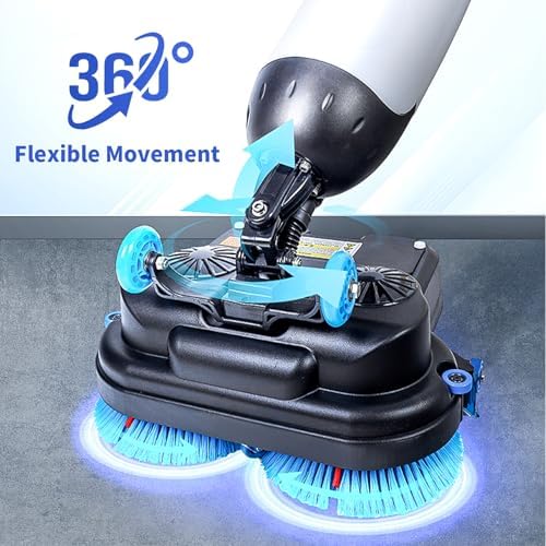 Floor Polisher Commercial, 17" Carpet Cleaning Machine, Floor Buffer Scrubber, 240rpm, Coverage 13000 Sqft/H, Industrial Floor Cleaning with 3gal Tank and 2brush Heads White - Image 4