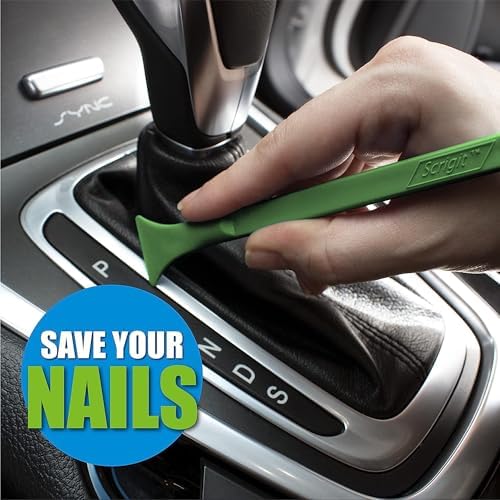 Scrigit Scraper Wide Blade No-Scratch Plastic Scraper Tool, 3 Pack - The Handy Multi-Use Scraping Tool for Removing Food, Labels, Stickers, Paint, Grease -Easy to Hold, Reaches Tight Spaces & Crevices - Image 5