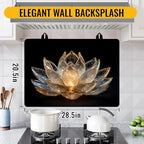 NYZE Stove Top Cover for Electric Stove with Glowing Lotus 28x20 Inch Silicone Stovetop Cover Protector, Scratch-Resistant Decorative Kitchen Mat for Electric/Glass Stove Top - Image 3