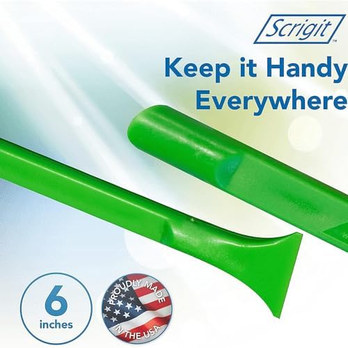 Scrigit Scraper Wide Blade No-Scratch Plastic Scraper Tool, 6 Pack - The Handy Multi-Use Scraping Tool for Removing Food, Labels, Stickers, Paint, Grease -Easy to Hold, Reaches Tight Spaces & Crevices - Image 4
