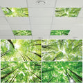 4 Pcs Fluorescent Light Covers with 40 Magnets Decorative for Classroom Ceiling Light 4 x 2 Feet Magnetic Light Covers Filter Easy Install for Office Hospitals & Home Drop Ceiling Supplies (Forest) by Wiooffen