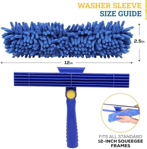 KLEEN HANDLER Professional Window Cleaning Chenille Squeegee Sleeves 5 Pack - Image 2