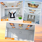 8 Pcs Fluorescent Light Covers with 80 Magnets Decorative for Classroom Ceiling Lights 4 x 2 Feet Magnetic Light Covers Filter Easy Install for Office Hospital & Home Drop Ceiling Supplies (Sea Wave) - Image 5