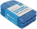 Microfiber Wholesale 18 inch Microfiber Mop Pads - Machine Washable, Reusable, Refills & Replacement Wet Mop Heads Compatible with Any Microfiber Flat Mop System (3 Pack) by MicrofiberWholesale