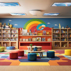 8 Pcs Fluorescent Light Covers with 80 Magnets Decorative for Classroom Ceiling Light 4 x 2 Feet Magnetic Light Covers Filter Easy Install for Office Hospitals & Home Drop Ceiling Supplies (Rainbow) - Image 6