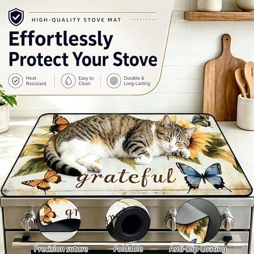 Stove Top Cover,28.5"L x 20.24"W,Heat Resistant Cooktop Protector Mat - Image 5