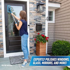 Unger ProClean Connect and Clean Indoor Window Cleaning Kit, Washing Tool with Swivel Head for Tight Corners and Edges, Streak-Free Results on Glass and Mirrors, Reusable Microfiber Pads - Image 7