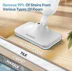 Steam Mop All-in-one Multi-Functional Powerful Steam Cleaner, Handheld Detachable Floor Steamer with 2 Steam Level, 380ML Water Tank & 23FT Power Cord for Whole Home Use - Image 2