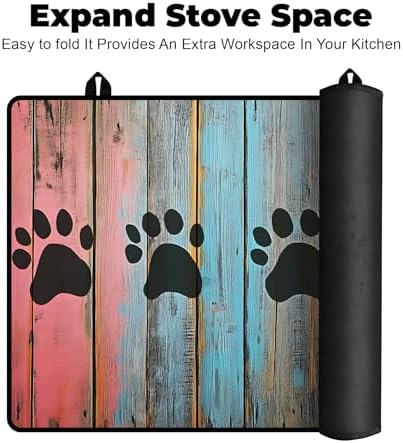 Stove Top Cover for Glass Electric Stove (Dog Paw Print, 30" x 21") - Image 6