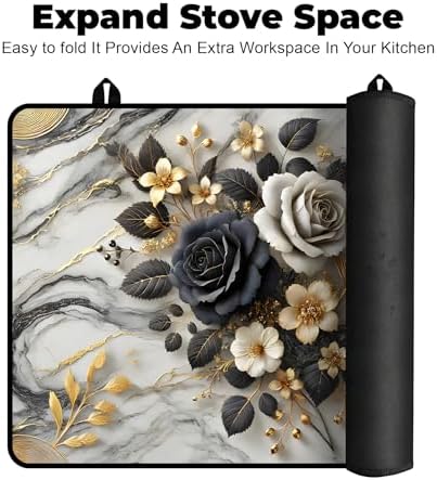 Stove Top Cover for Glass Electric Stove (rose, 30" x 21") - Image 6