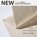 Persilux Light Filtering Roller Shades for Window Blinds,Cordless,Linen Fabric,Thermal Insulated Fabric UV Protection Shades for Home,Office,Bedroom,Door,Light Filtering-Beige,33 1/2" W X 72" H - Image 2