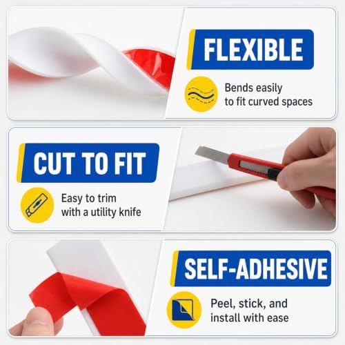Kitchen Sink Splash Guard and Bathtub Water Barrier, 98 in - Image 5