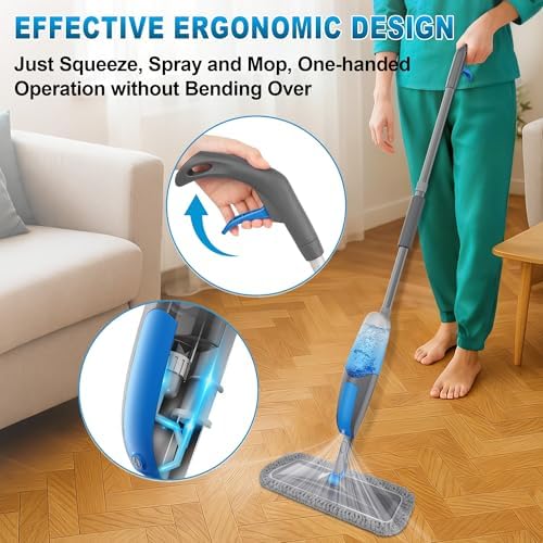 BPAWA Spray Mops for Floor Cleaning: Microfiber Wet Mop for Hardwood Tile - Image 5