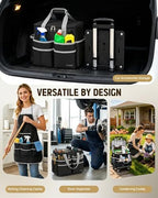 Ytonet Rolling Cleaning Caddy Bag with Apron, Cleaning Caddy with 4 Wheels - Image 6