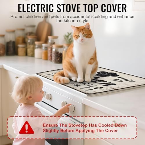 NYZE Stove Top Covers for Electric Stove for Kitchen (Kitchen The Heart) - Image 4