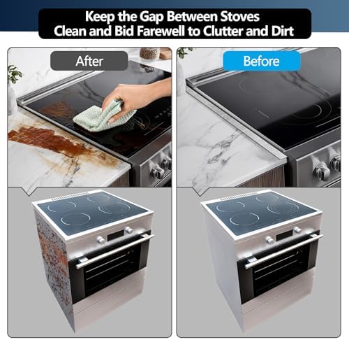 2 Pack 14.9"-29.5" Adjustable Stainless Steel Stove Gap Covers - Image 5