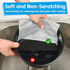 24Pack Multipurpose Wire Dishwashing Rags, Upgrade Non Scratch Wire Dishcloth, for Wet and Dry Use, Reusable Metal Scrubbing Microfiber Clean Cloths for Home/Kitchen/Stove - Image 5