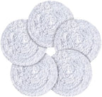 Tioncy 5 Pcs 17 Inch Carpet Bonnet Pads Commercial Floor Scrubber Pads Abrasion Rayon Blend Buffer Bonnets for Rotary Machine, Carpet and Hard Floor Cleaning Replacement Pad by Tioncy