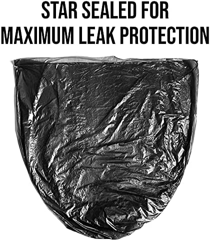 Aluf Plastics T-Tough Roll Pack Low Density Repro Blend Star Seal Coreless Rolls Bag, 33 Gallon 2 Mil, 39" Length x 33" Width, XXH Strength, Black (Pack of 400) - Image 4
