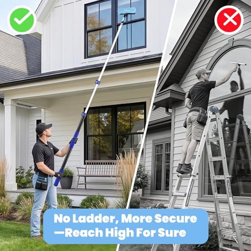20ft High Reach Extendable Duster Kit with 5-12ft Extension Pole - Image 3