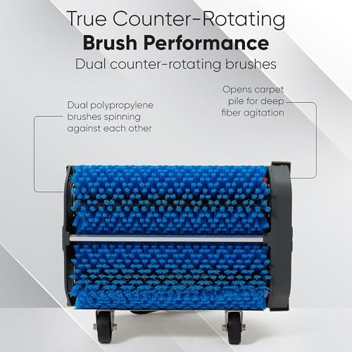 14" Counter-Rotating Brush (CRB) Carpet & Hard Floor Cleaning Machine – 450 RPM, Quiet 53 dBA, Compact 41 lb Commercial Scrubber – Ideal for Offices, Hotels & Small Spaces - Image 4