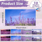 8 Pcs Fluorescent Light Covers with 80 Magnets Decorative for Classroom Ceiling Light 4 x 2 Feet Magnetic Light Covers Filter Easy Install for Office Hospitals & Home Drop Ceiling Supplies （Lavender） - Image 2