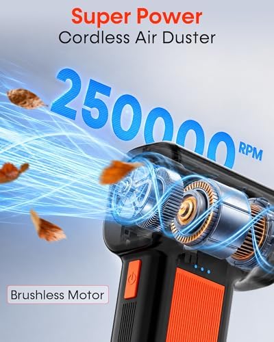 250000RPM Electric Air Duster for Keyboard: One Blow Clears Dust and Crumbs - Image 3