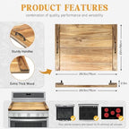 GASHELL Noodle Board Stove Cover with Handles for Electric, Gas Stove Top - Image 4