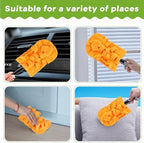 12 Pcs Reusable Duster Refills Washable Pads, Orange - Image 3