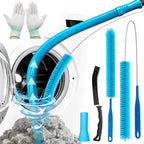 Dryer Vent Cleaner Kit with Dryer Vacuum Hose Attachment Suitable for Most Vacuum Cleaners, Twrrnbv Dryer Cleaner Lint Brush Remover, Duct Cleaning Tool for Laundry Room, Cleaning Accessories (Blue) by Unknown