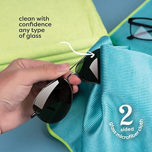 SCRUBIT Microfiber Cloths for Glass [8 Pack] – Lint Free Window Cleaning Cloth for Mirrors, Eyeglasses, Windows, Shower Glass Doors – Reusable and Washable Polishing Towels - 16” x 16” - Image 5