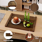 Noodle Board Stove Cover Wood (Ready to Use), Stove Top Covers for Electric Stove, Gas Stove, Wooden Decorative Rustic Kitchen Serving Tray, for Range Stovetop, Cooktop, 30'' * 22'', Brown - Image 3