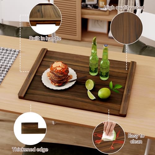 Noodle Board Stove Cover Wood (Ready to Use), Stove Top Covers for Electric Stove, Gas Stove, Wooden Decorative Rustic Kitchen Serving Tray, for Range Stovetop, Cooktop, 30'' * 22'', Brown - Image 3