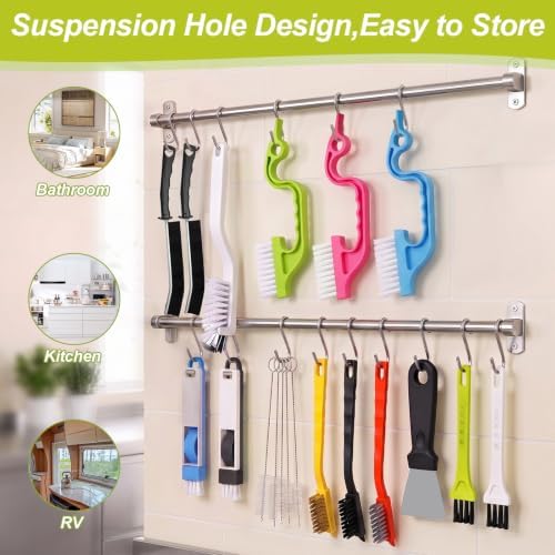 Crevice Cleaning Brush, 18Pcs Cleaning Brush Set for Gaps - Image 7