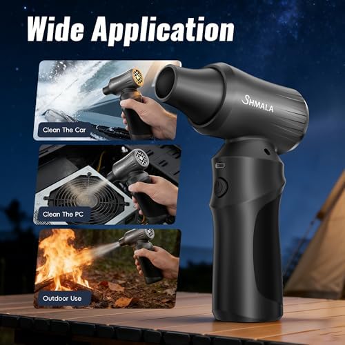 Compressed Air Duster – Super Powerful 300,000 RPM Cordless Air Duster, Rechargeable Brushless Motor, 3-Speed Adjustable, Portable Air Blower for Keyboards, PCs, Laptops, Cars, Home & Office - Image 6