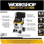 WORKSHOP Wet/Dry Vacs WS1600SS 16-Gallon 6.5 Peak HP Wet Dry Vacuum Cleaner - Image 3