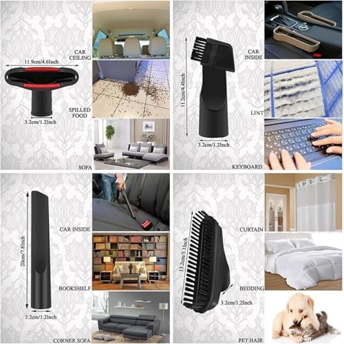 Household Cleaning Kit Attachments Vacuum Cleaner Accessories Universal Vacuum Hose Adapters Flexible Crevice Tool for Dryer Lint Vent Trap Cleaner - Image 4